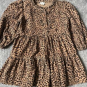 Jcrew Crewcuts Animal Print Ruffle Dress